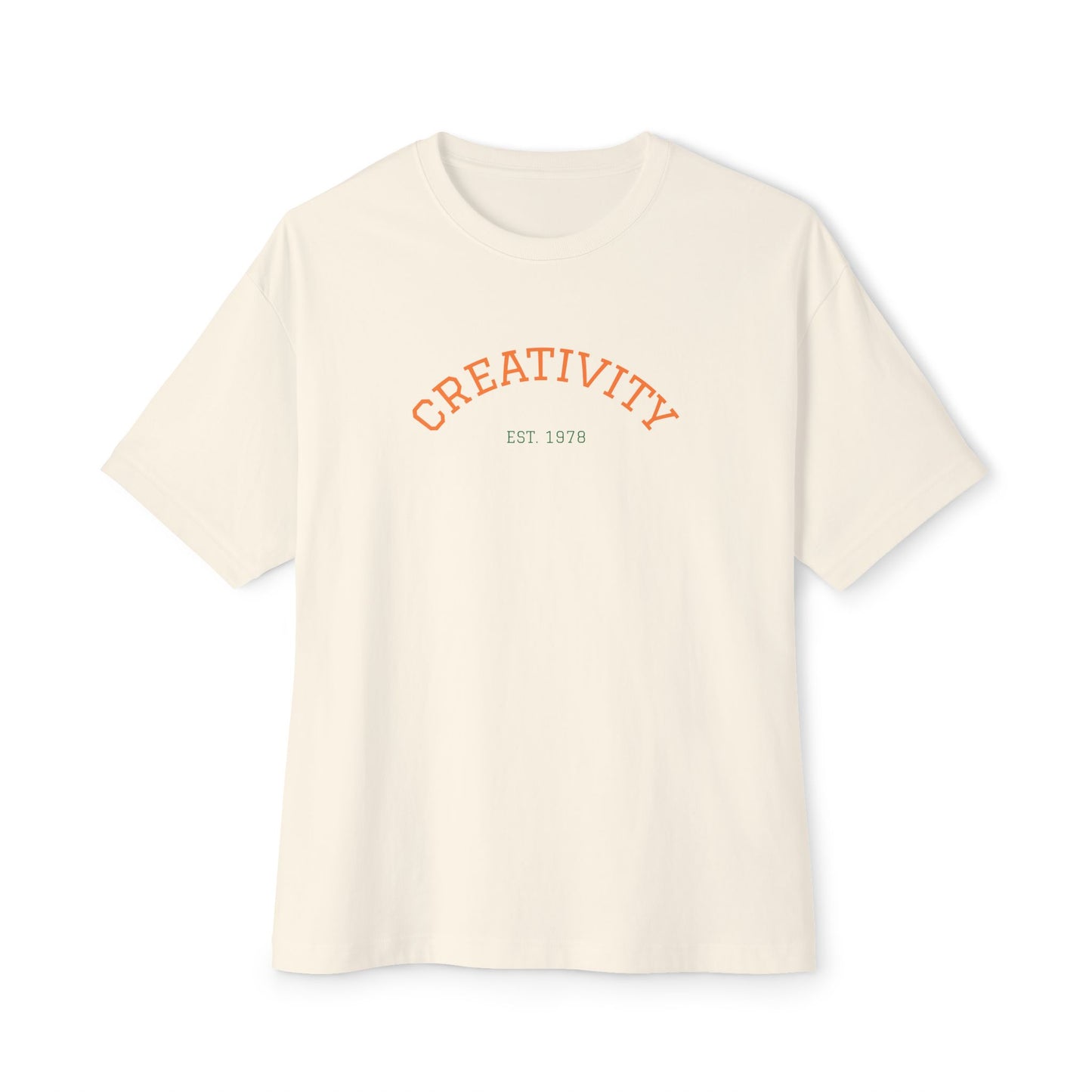 Unisex Oversized Creativity Tee, Casual Graphic Shirt, Artistic Statement Top, Gift for Creatives, Everyday Wear