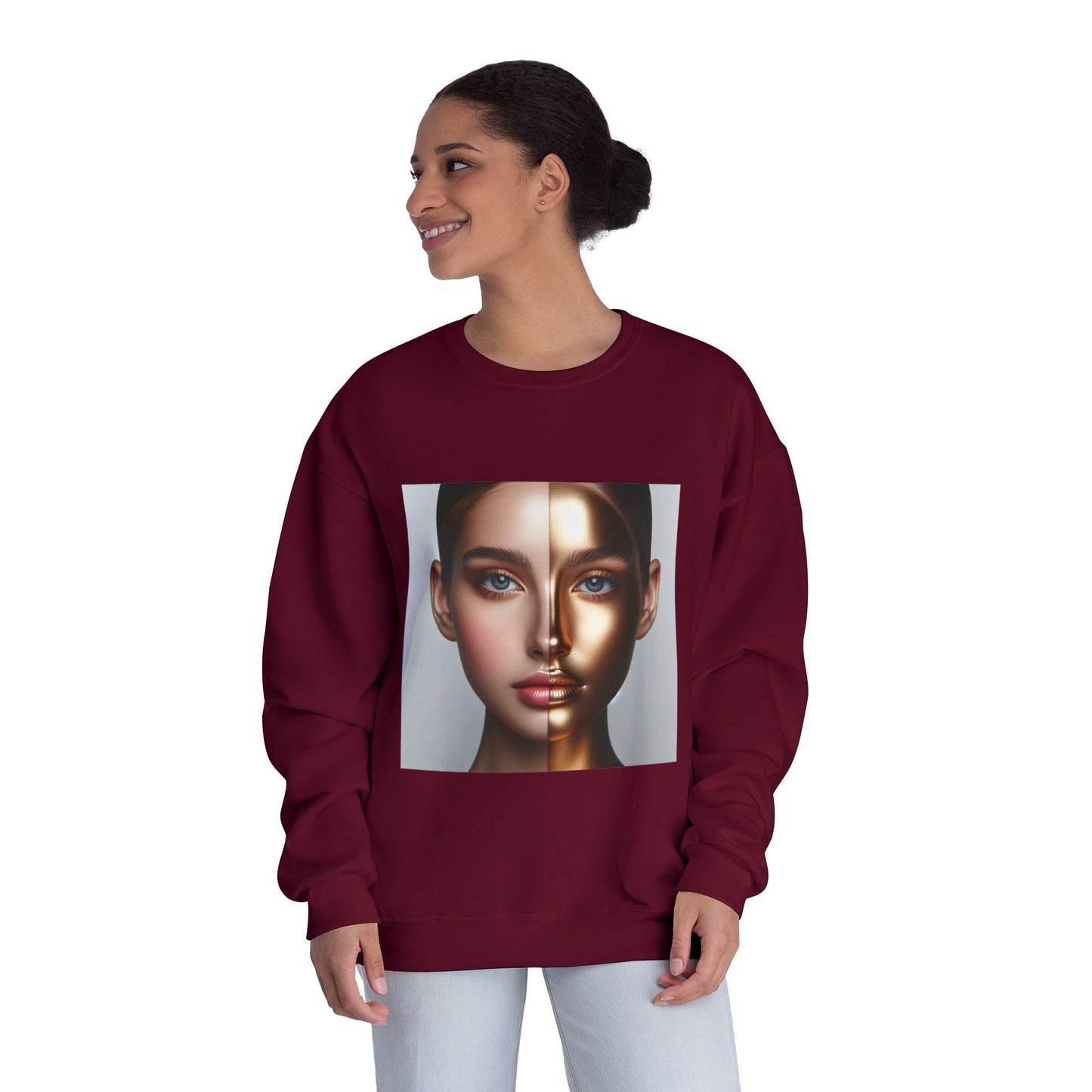 Motivational Crewneck Sweatshirt - Inspirational and Beautiful Self Portrait
