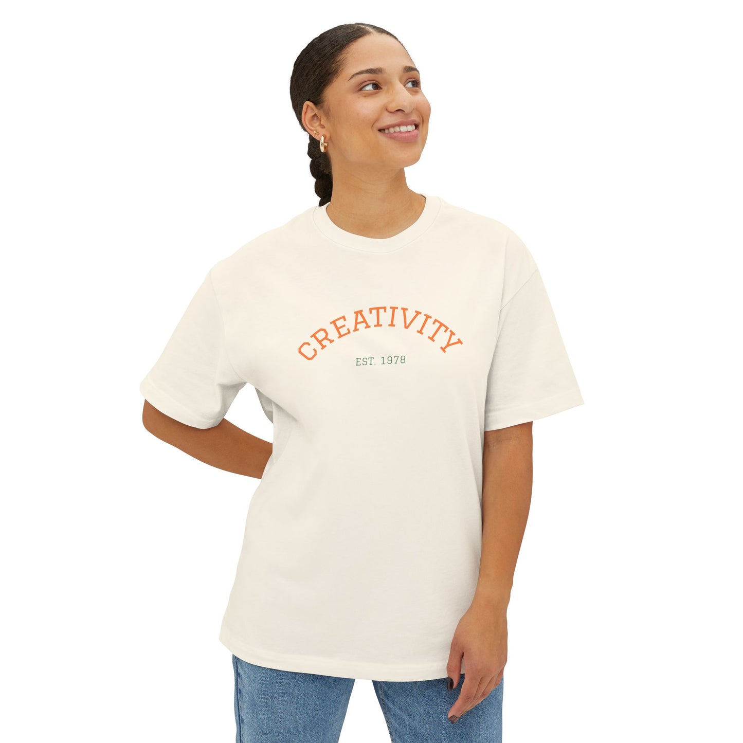 Unisex Oversized Creativity Tee, Casual Graphic Shirt, Artistic Statement Top, Gift for Creatives, Everyday Wear