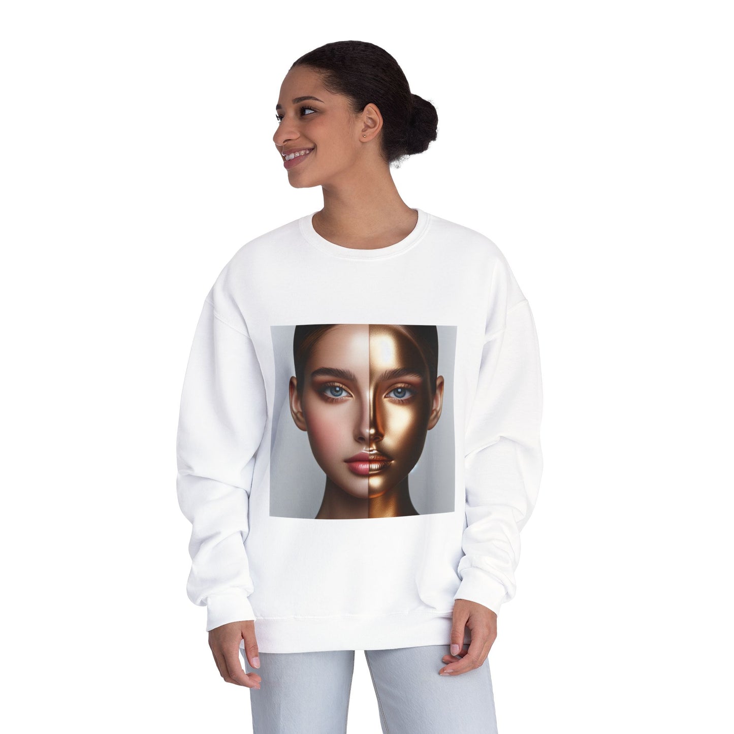 Motivational Crewneck Sweatshirt - Inspirational and Beautiful Self Portrait