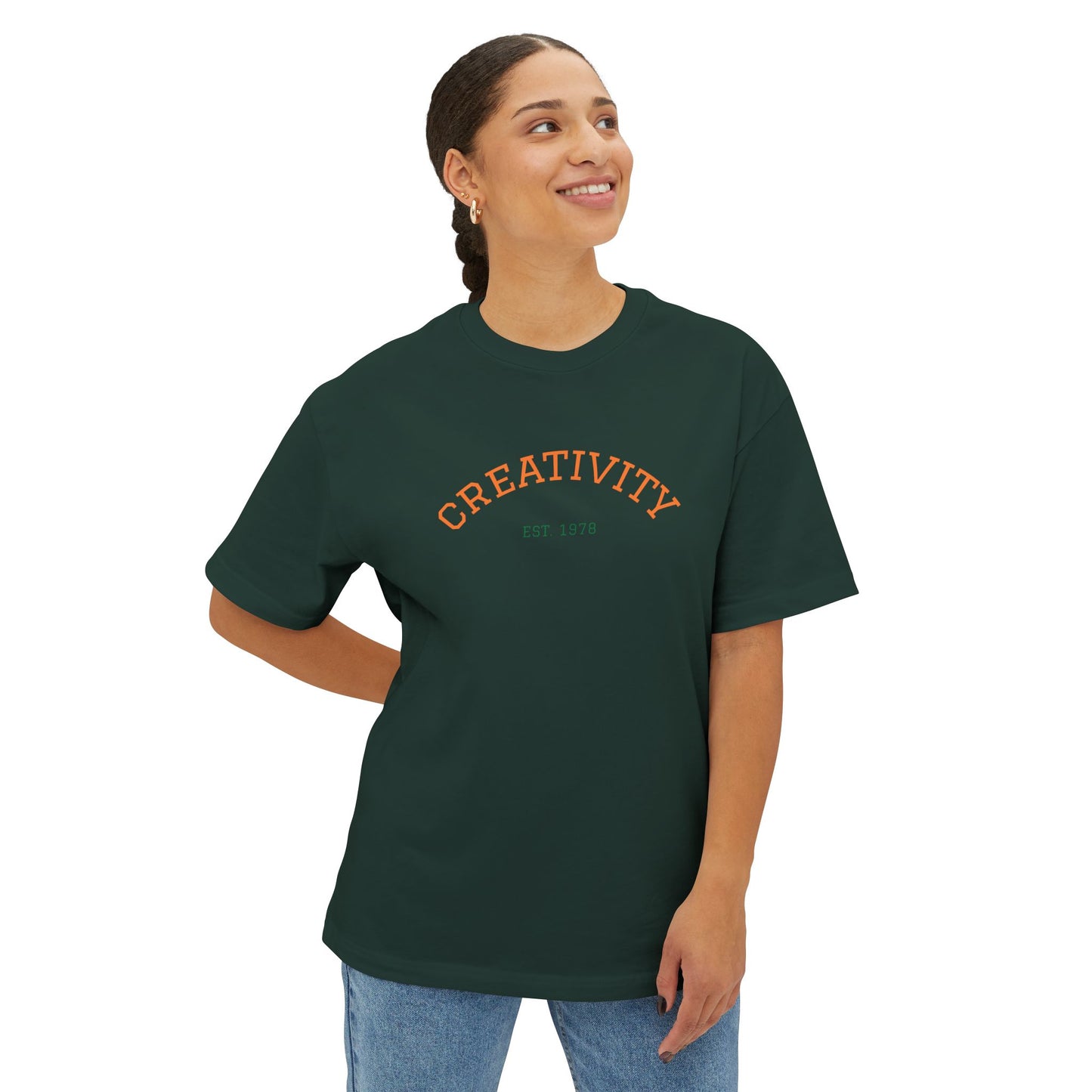 Unisex Oversized Creativity Tee, Casual Graphic Shirt, Artistic Statement Top, Gift for Creatives, Everyday Wear