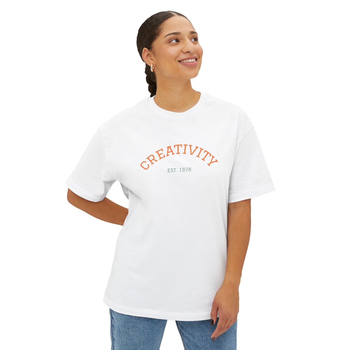 Unisex Oversized Creativity Tee, Casual Graphic Shirt, Artistic Statement Top, Gift for Creatives, Everyday Wear