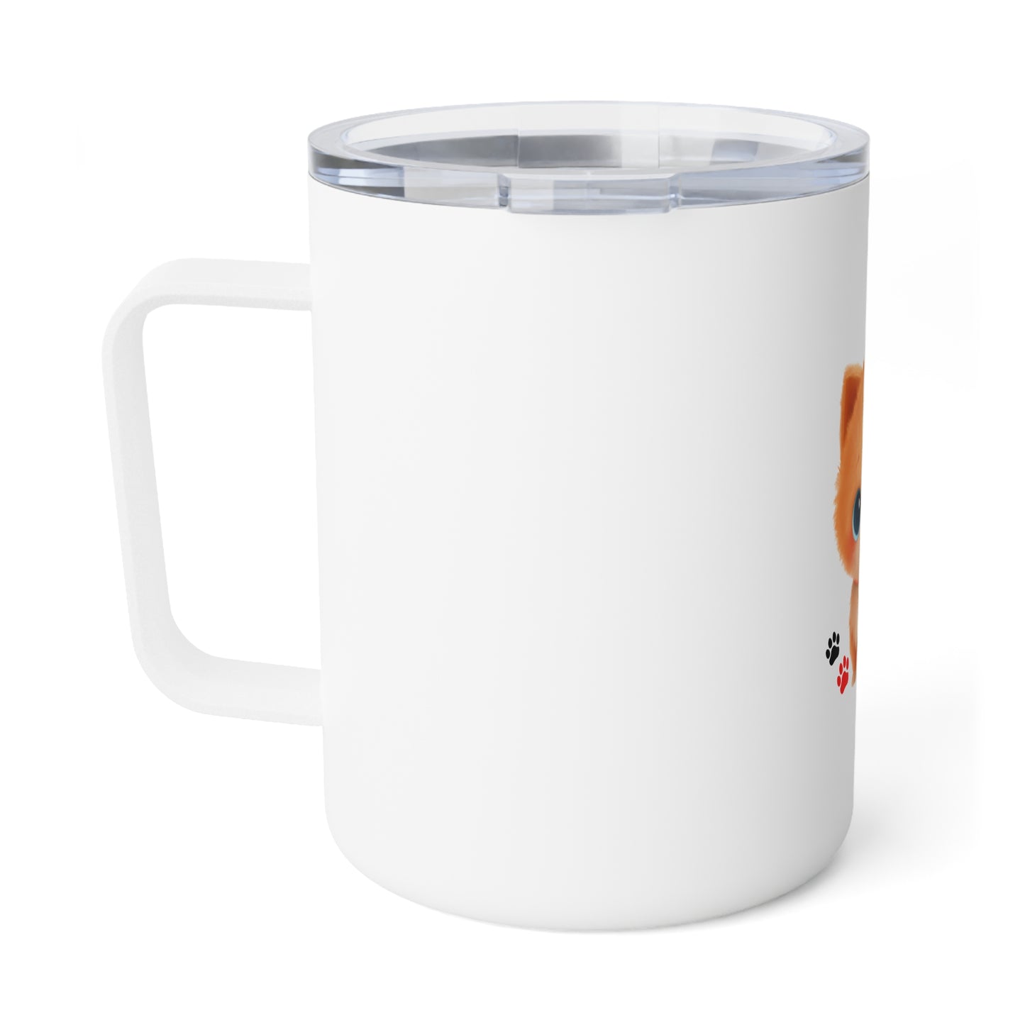 Cute Cat Insulated Coffee Mug - 10oz Travel Cup for Cat Lovers