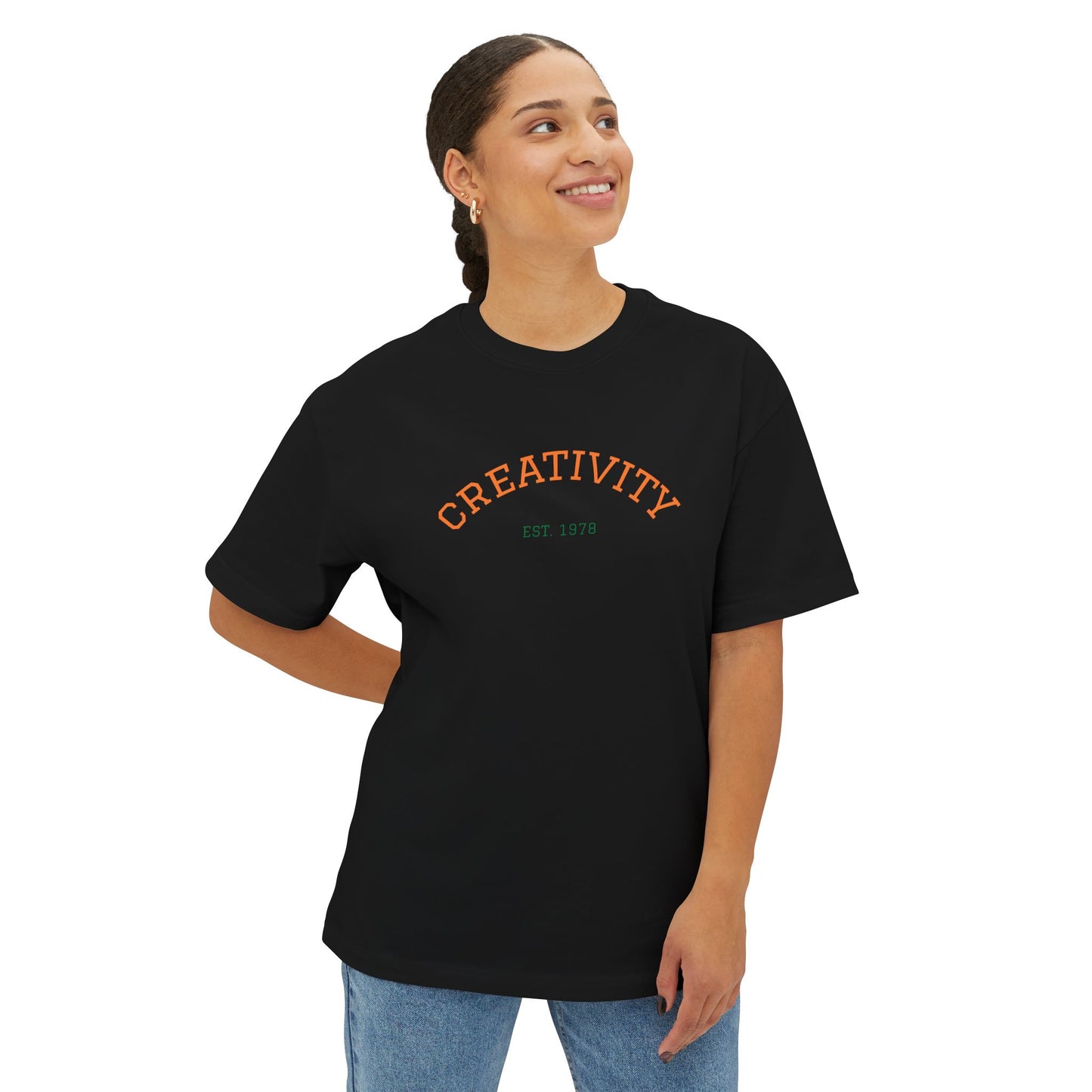 Unisex Oversized Creativity Tee, Casual Graphic Shirt, Artistic Statement Top, Gift for Creatives, Everyday Wear
