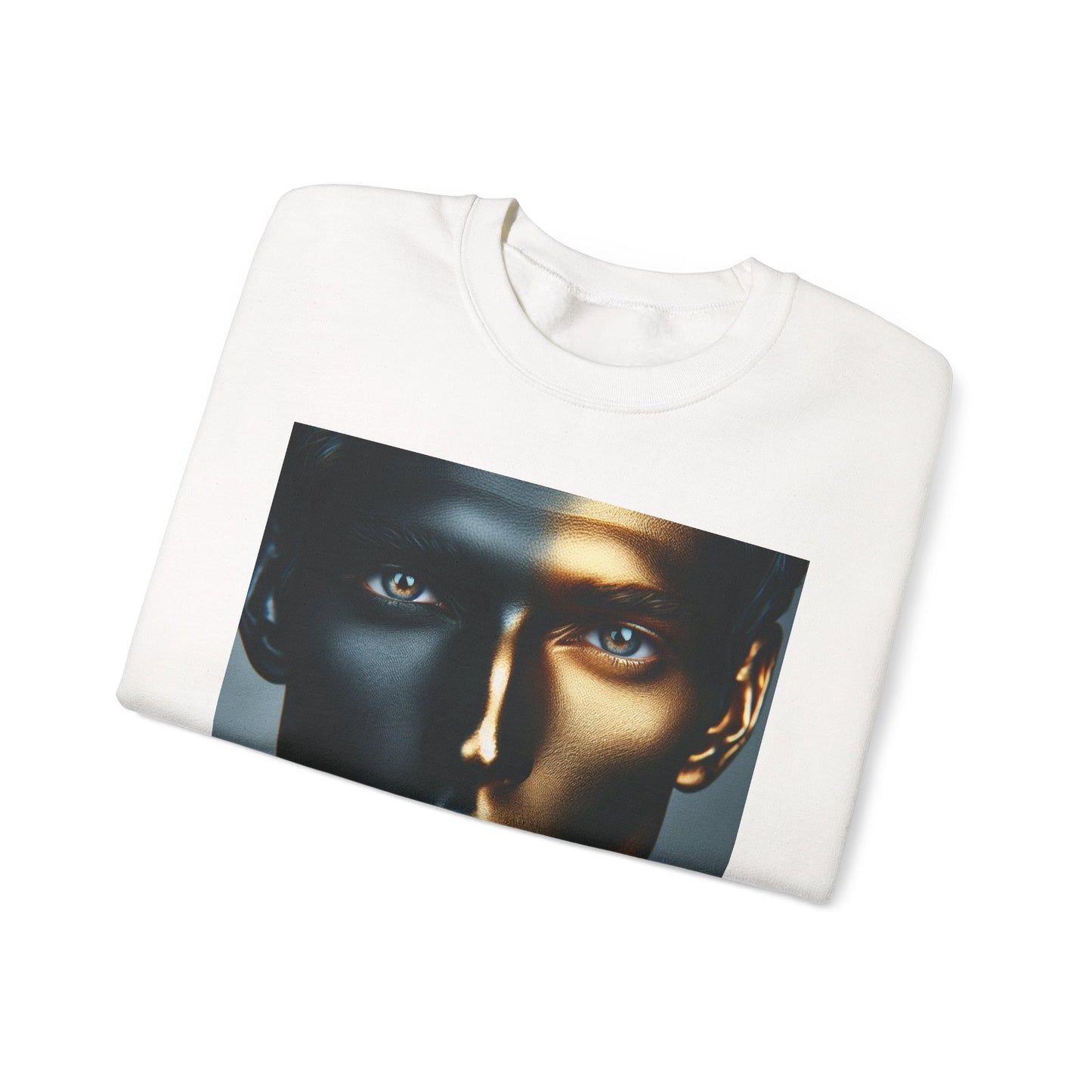 Stylish Gold Graphic Crewneck Sweatshirt, Unisex Sweater, Motivational Apparel, Cozy Gift, Trendy Fashion