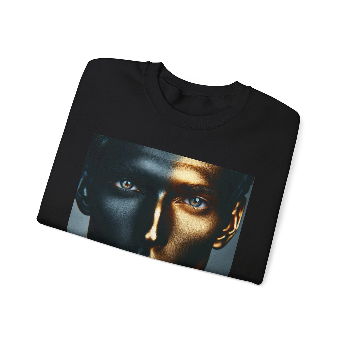 Stylish Gold Graphic Crewneck Sweatshirt, Unisex Sweater, Motivational Apparel, Cozy Gift, Trendy Fashion