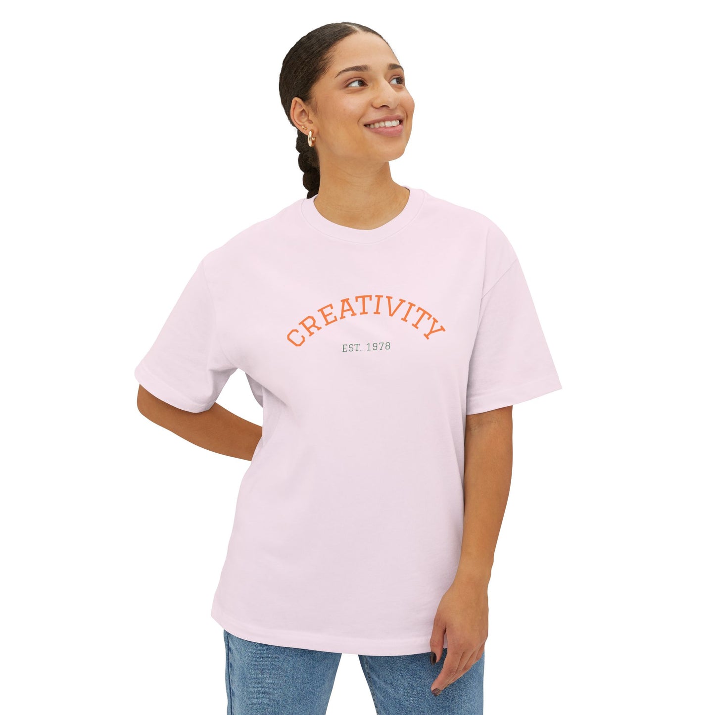 Unisex Oversized Creativity Tee, Casual Graphic Shirt, Artistic Statement Top, Gift for Creatives, Everyday Wear
