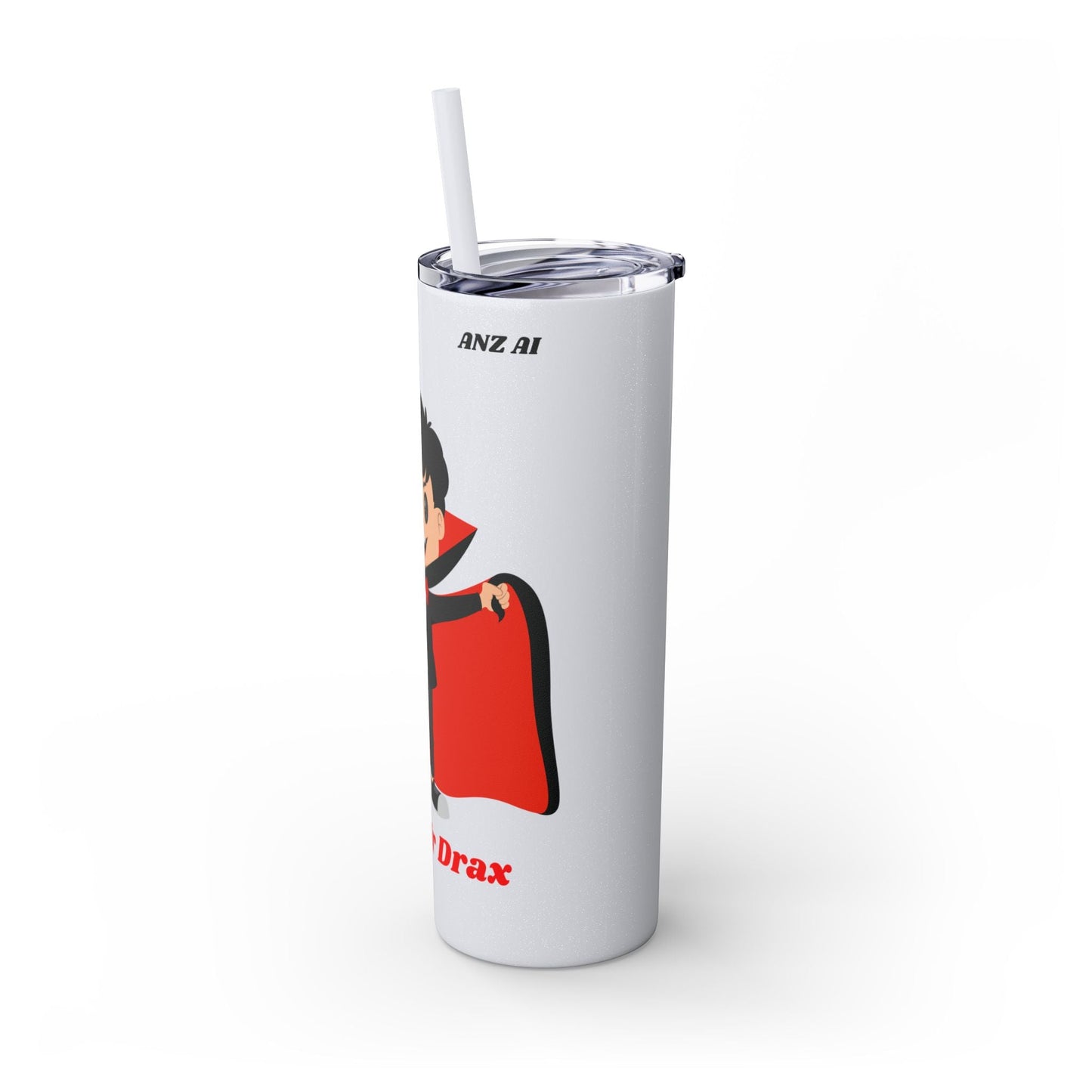 Kids Skinny Tumbler with Straw - Vampire Design - Anz AI