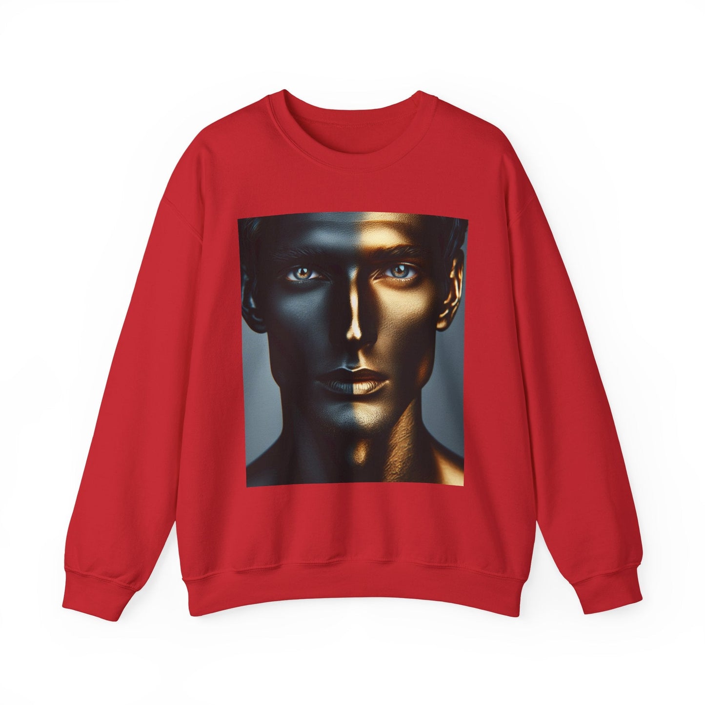 Stylish Gold Graphic Crewneck Sweatshirt, Unisex Sweater, Motivational Apparel, Cozy Gift, Trendy Fashion - Anz AI