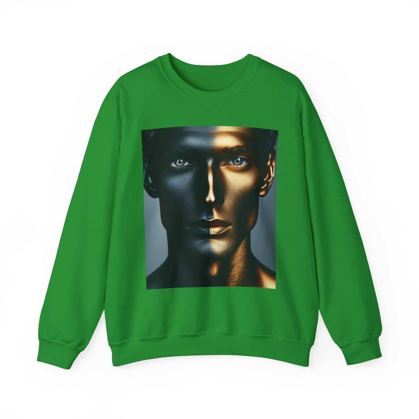 Stylish Gold Graphic Crewneck Sweatshirt, Unisex Sweater, Motivational Apparel, Cozy Gift, Trendy Fashion - Anz AI