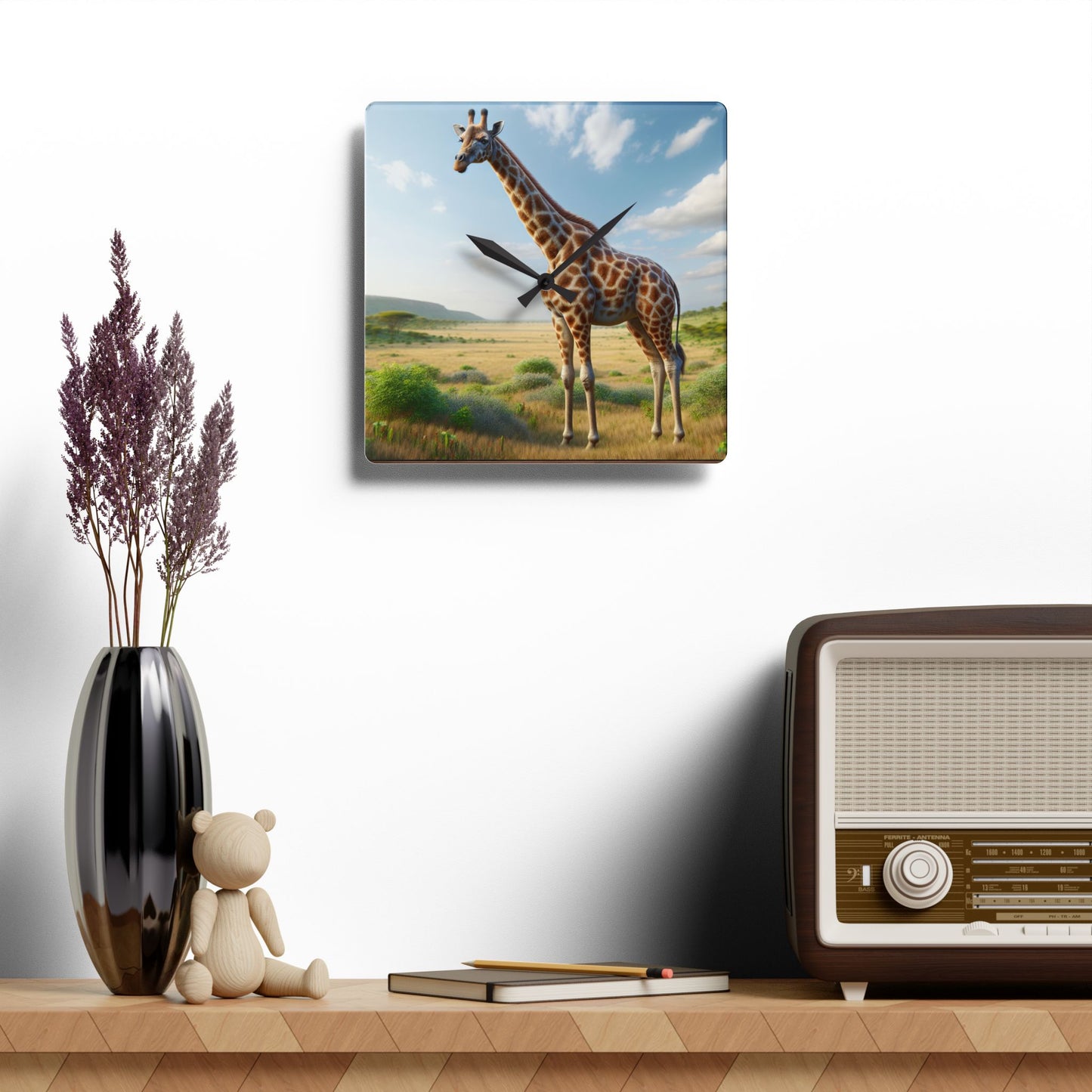 Giraffe Acrylic Wall Clock - Nature Lover's Home Decor, Animal Clock, Unique Gift for Wildlife Enthusiasts, Safari Decor, Eco-Friendly [...]