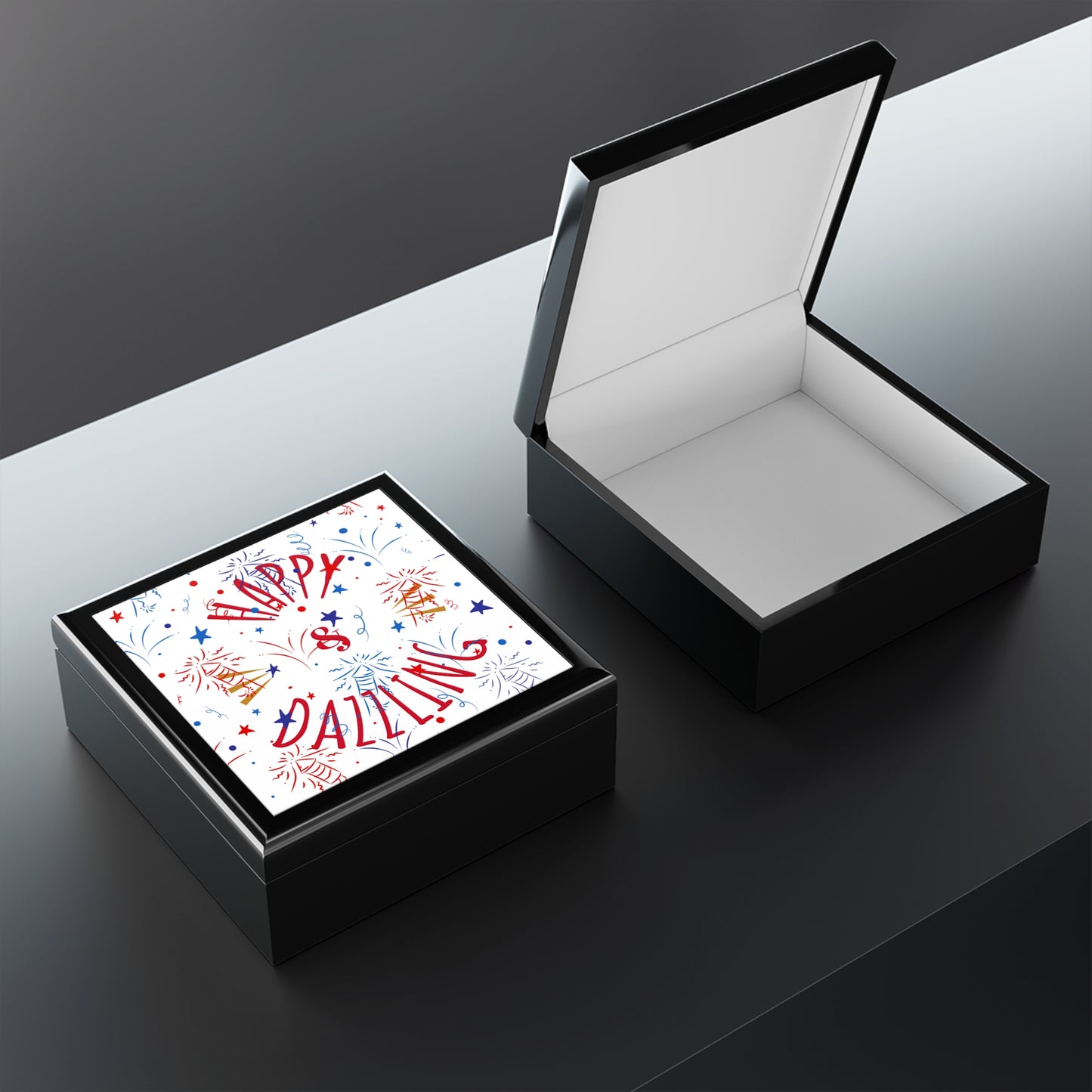 Happy & Dazzling Jewelry Box, Decorative Keepsake Box, Gift for Her, Birthday Storage, Holiday Gift Idea, Jewelry Organizer