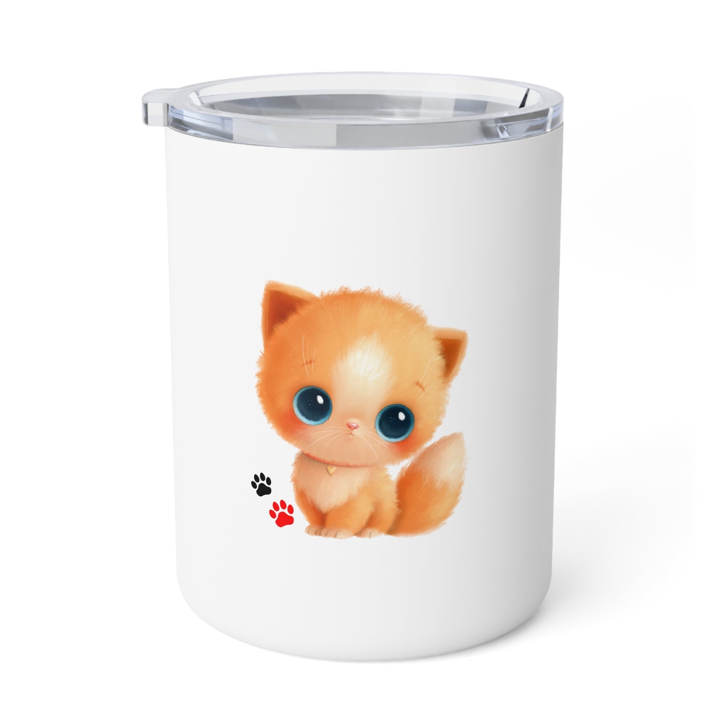 Cute Cat Insulated Coffee Mug - 10oz Travel Cup for Cat Lovers