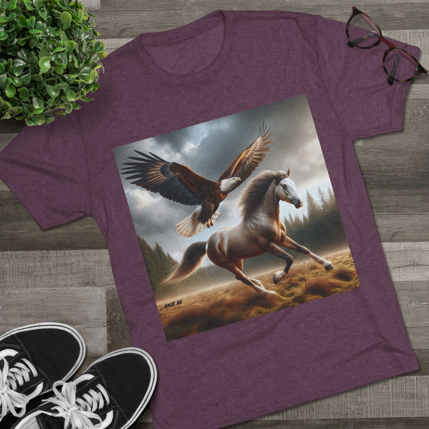 Eagle and Horse Tri-Blend Tee