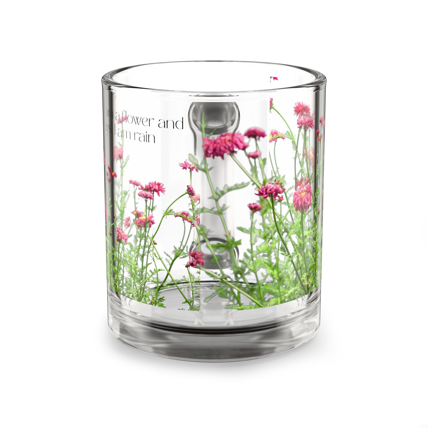 Floral Glass Mug, 10oz | Perfect Gift for Plant Lovers, Home Decor, Anniversary, Birthday, Mother's Day