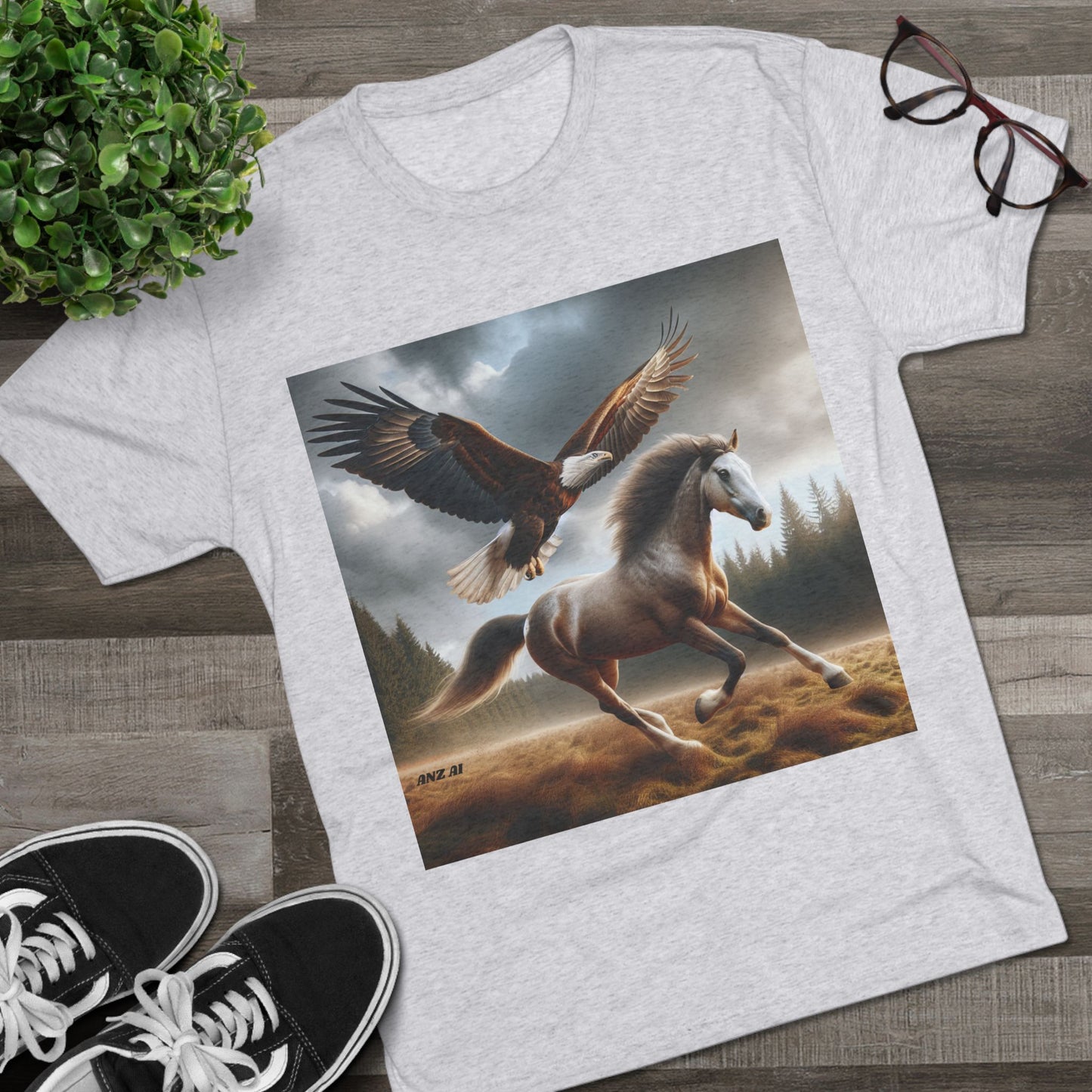 Eagle and Horse Tri-Blend Tee
