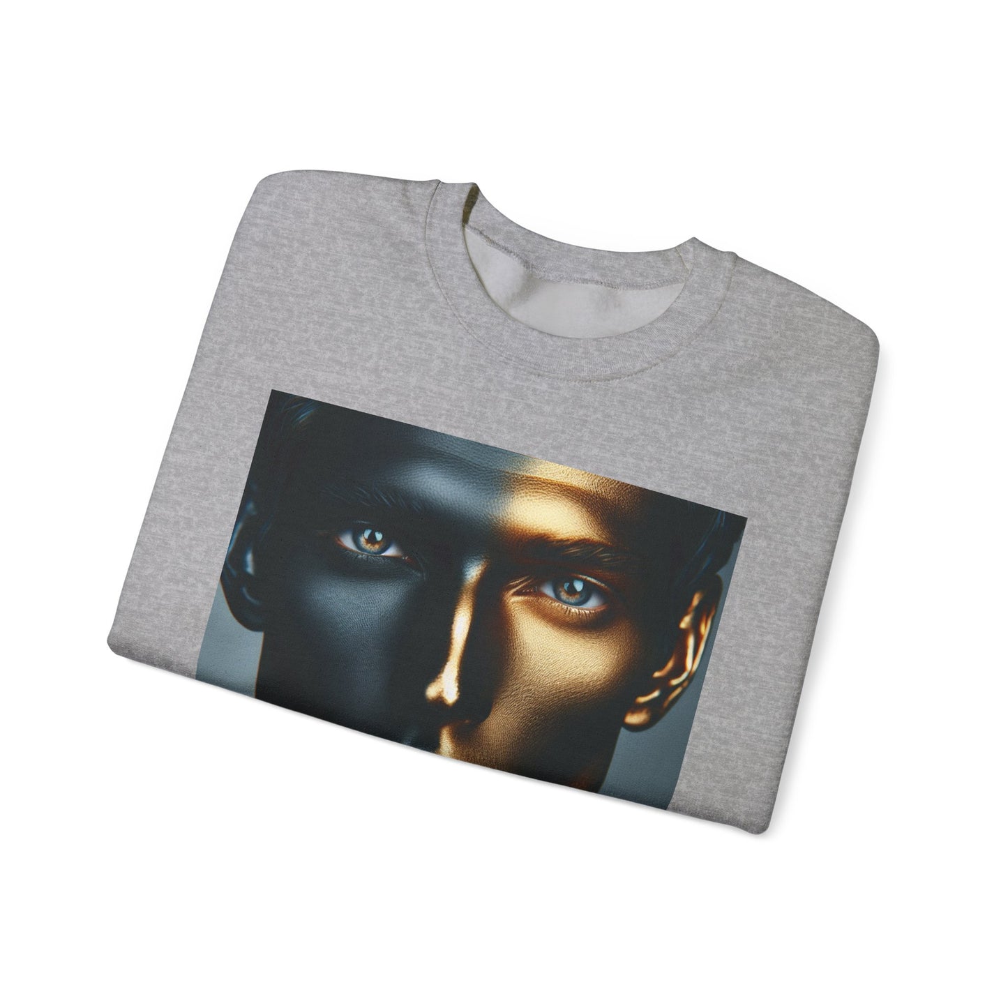 Stylish Gold Graphic Crewneck Sweatshirt, Unisex Sweater, Motivational Apparel, Cozy Gift, Trendy Fashion