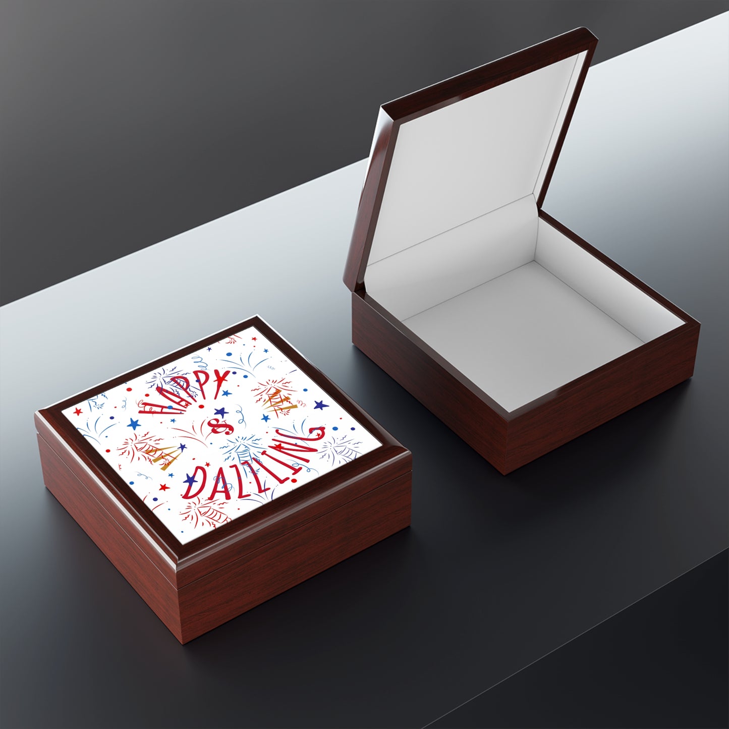 Happy & Dazzling Jewelry Box, Decorative Keepsake Box, Gift for Her, Birthday Storage, Holiday Gift Idea, Jewelry Organizer