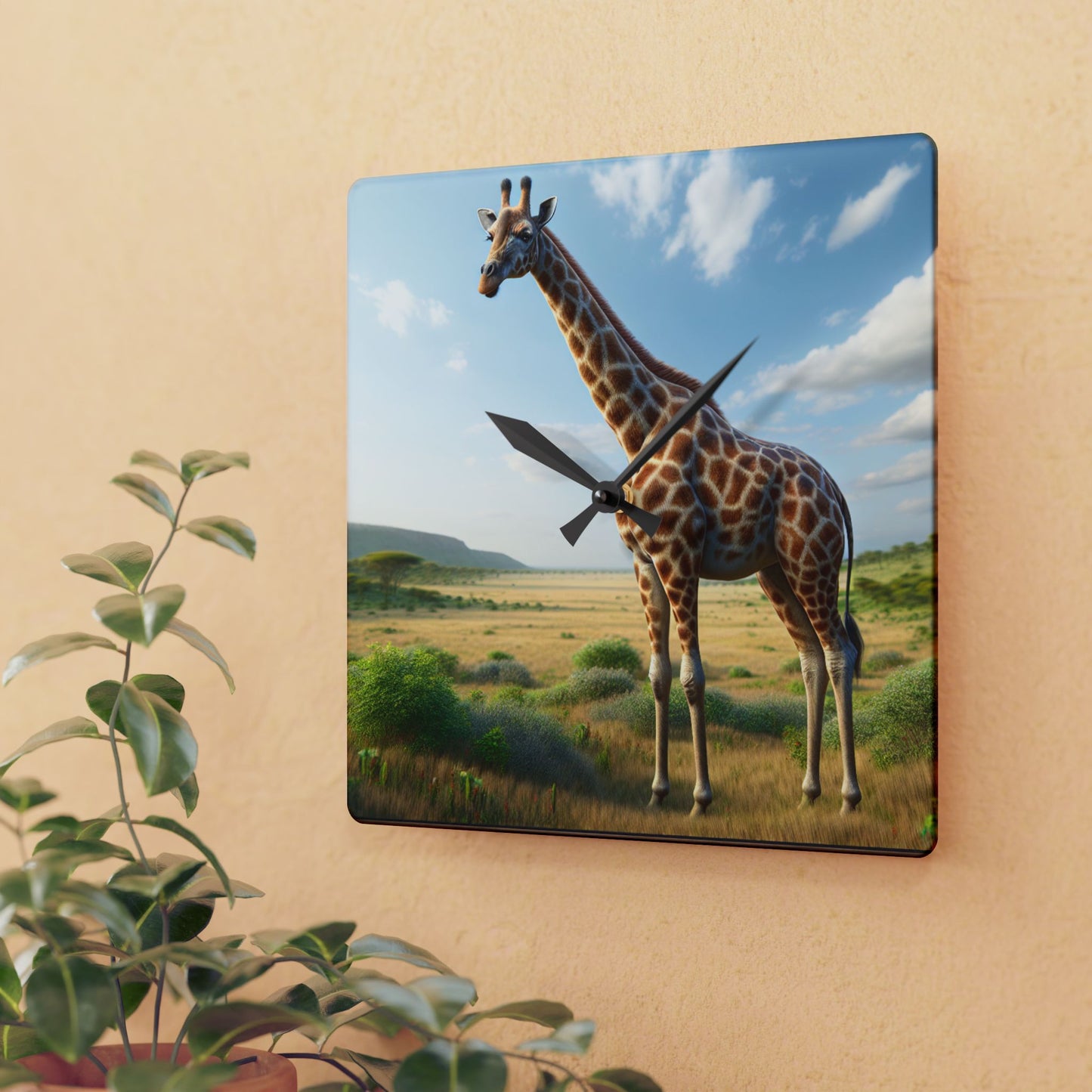 Giraffe Acrylic Wall Clock - Nature Lover's Home Decor, Animal Clock, Unique Gift for Wildlife Enthusiasts, Safari Decor, Eco-Friendly [...]
