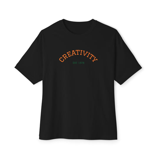 Unisex Oversized Creativity Tee, Casual Graphic Shirt, Artistic Statement Top, Gift for Creatives, Everyday Wear