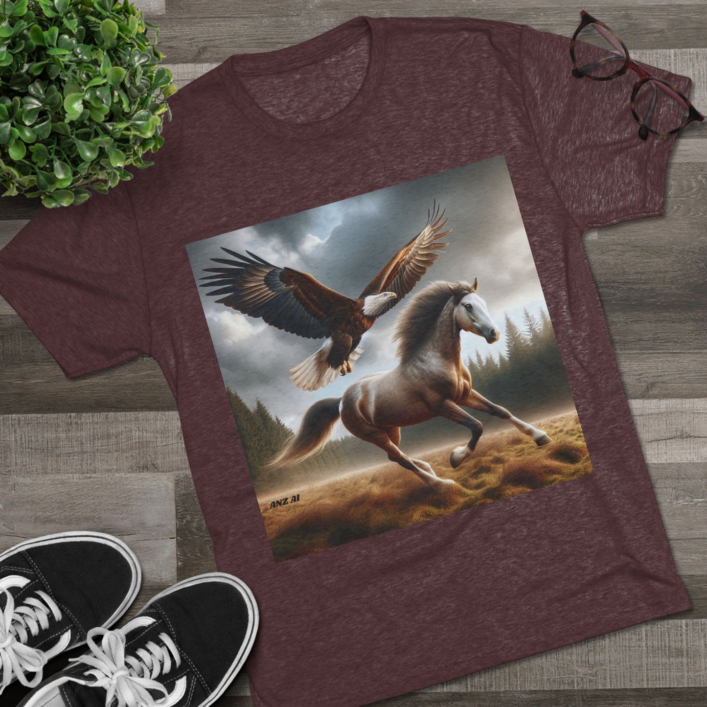 Eagle and Horse Tri-Blend Tee