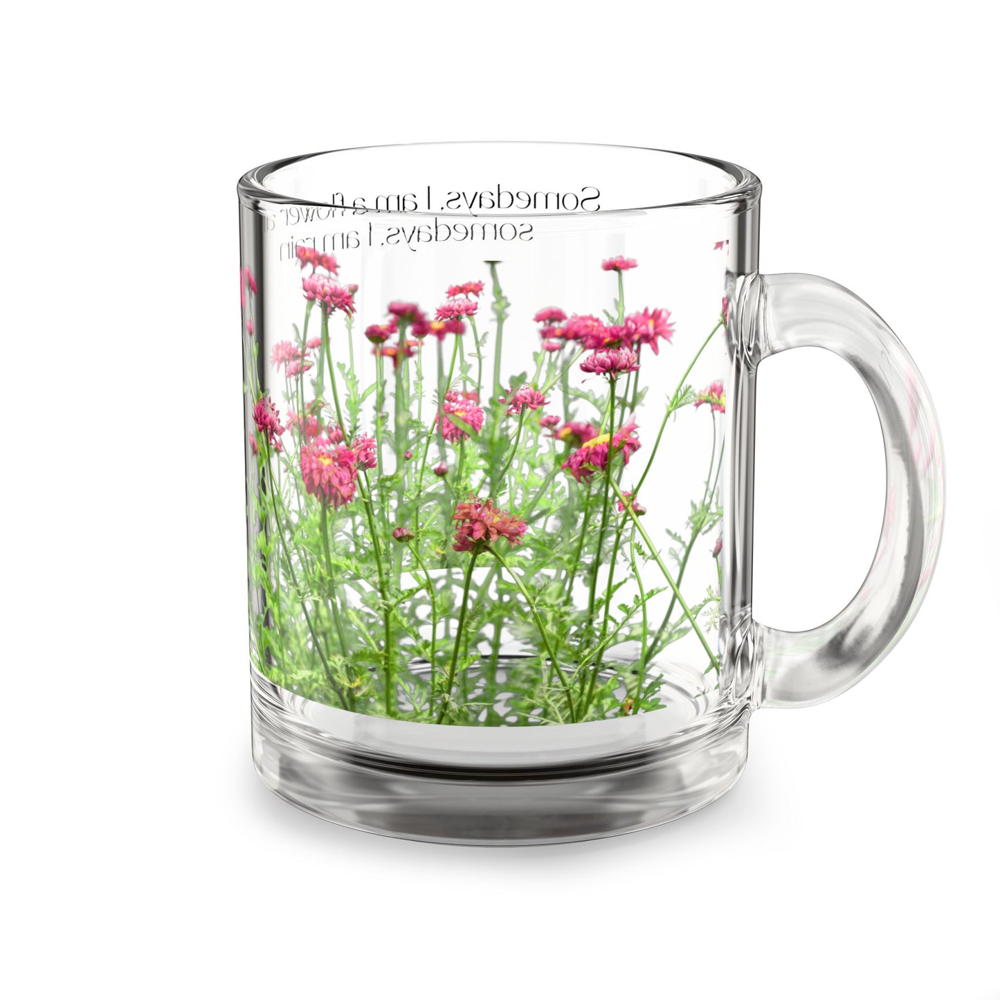 Floral Glass Mug, 10oz | Perfect Gift for Plant Lovers, Home Decor, Anniversary, Birthday, Mother's Day