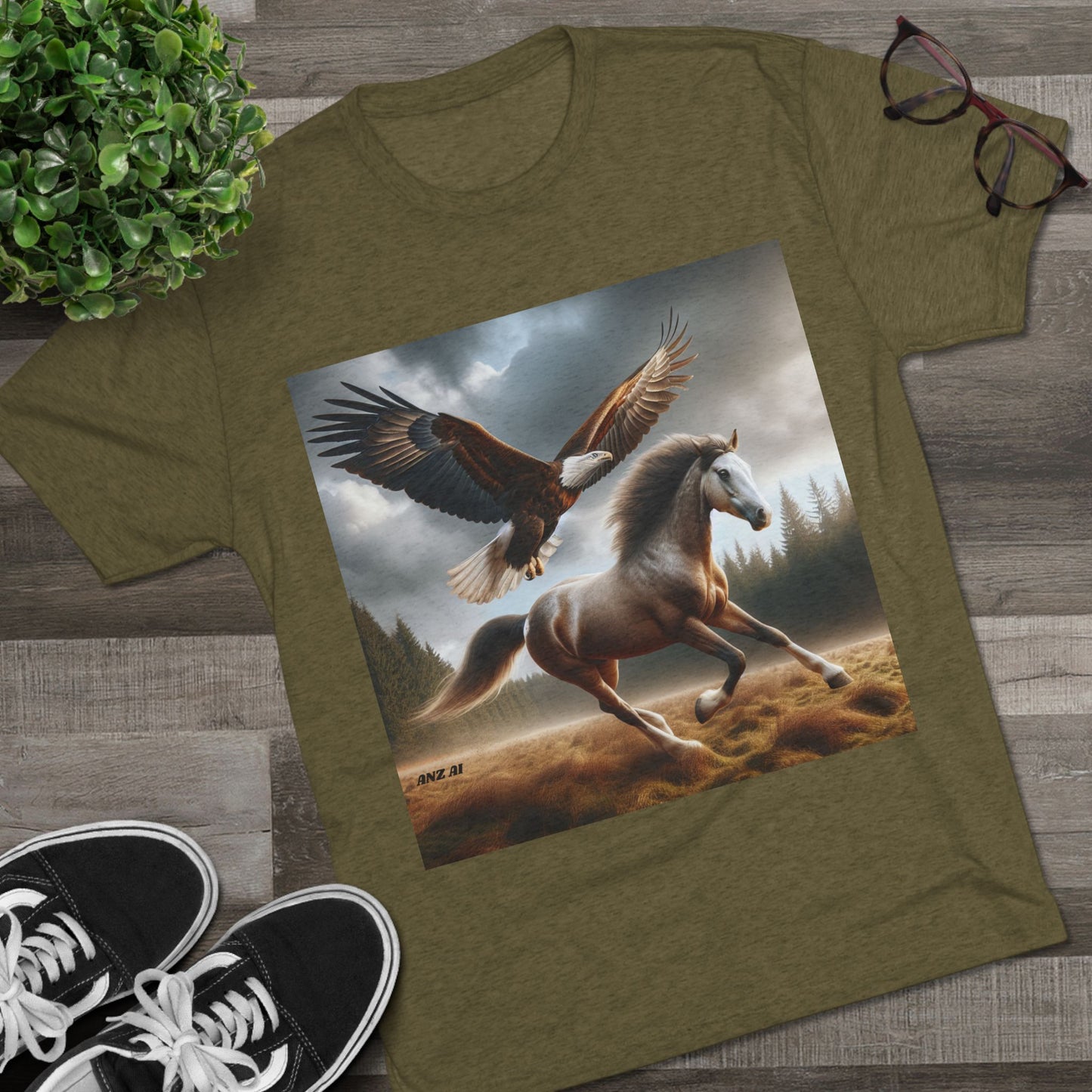 Eagle and Horse Tri-Blend Tee
