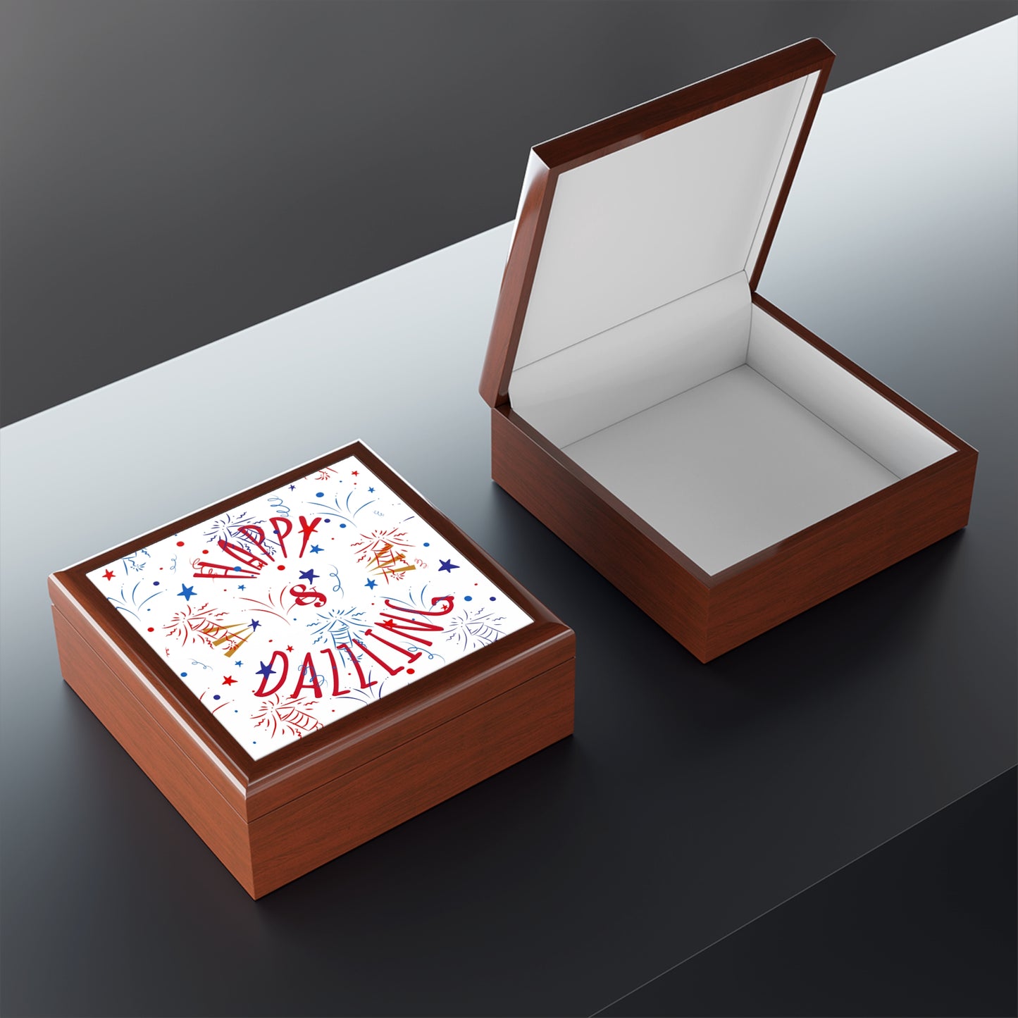 Happy & Dazzling Jewelry Box, Decorative Keepsake Box, Gift for Her, Birthday Storage, Holiday Gift Idea, Jewelry Organizer