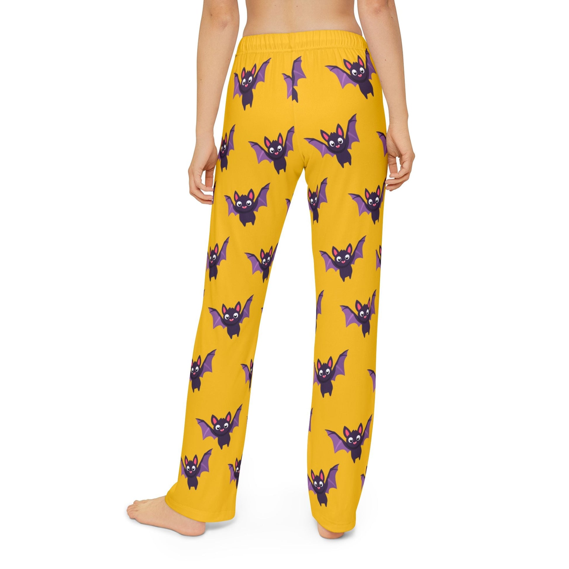 Fun Bat Pattern Kids Lounge Pants for Halloween - Anz AI