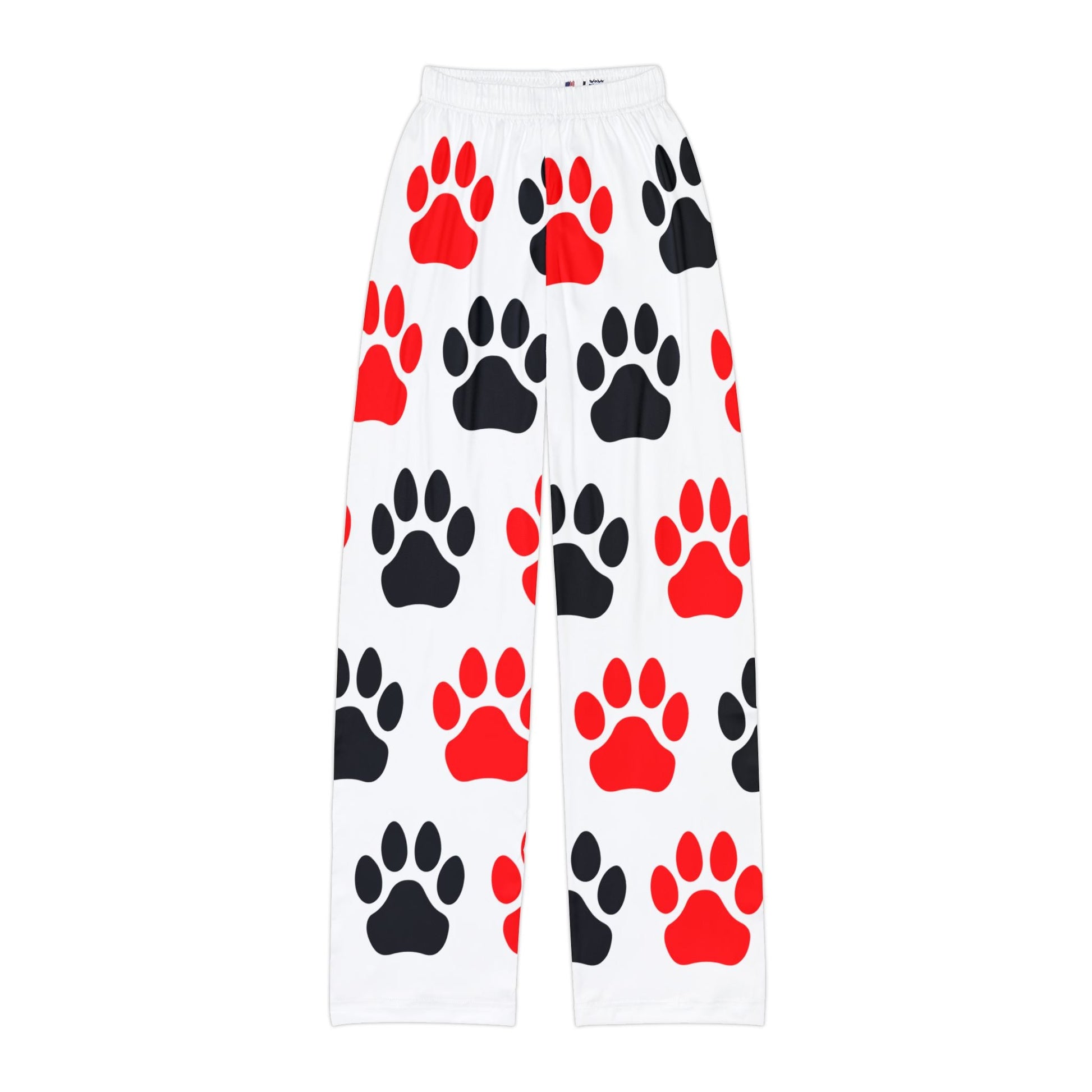 Fun Kids Lounge Pants with Paw Print Design - Anz AI