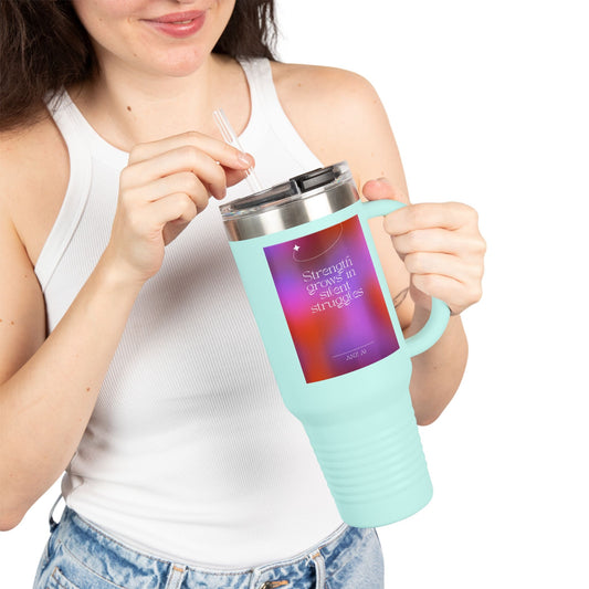 Inspirational Insulated Travel Mug - 40oz with Motivational Quote - Anz AI