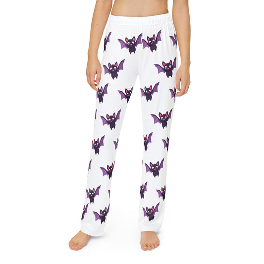 Kids Bat Lounge Pants, Halloween Pajama Bottoms, Cozy Sleepwear for Kids, Fun Bat Print Pants, Comfortable Lounge Wear - Anz AI