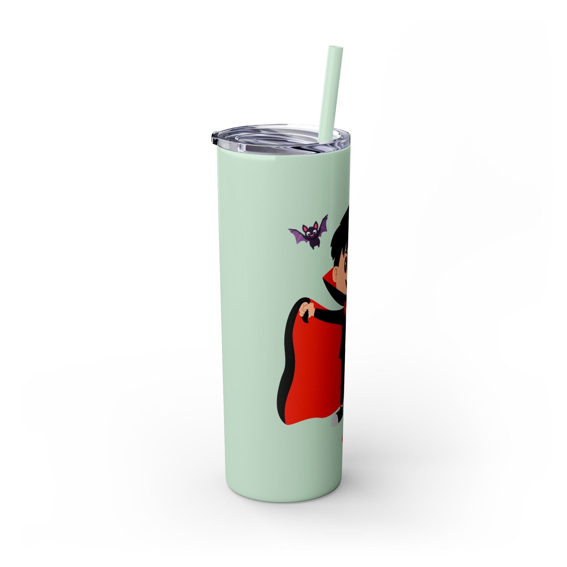 Kids Skinny Tumbler with Straw - Vampire Design - Anz AI