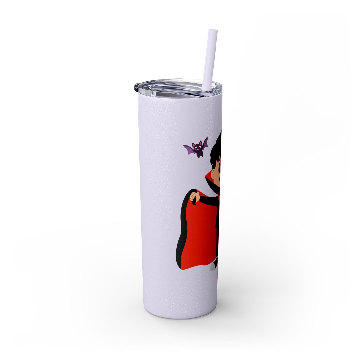 Kids Skinny Tumbler with Straw - Vampire Design - Anz AI