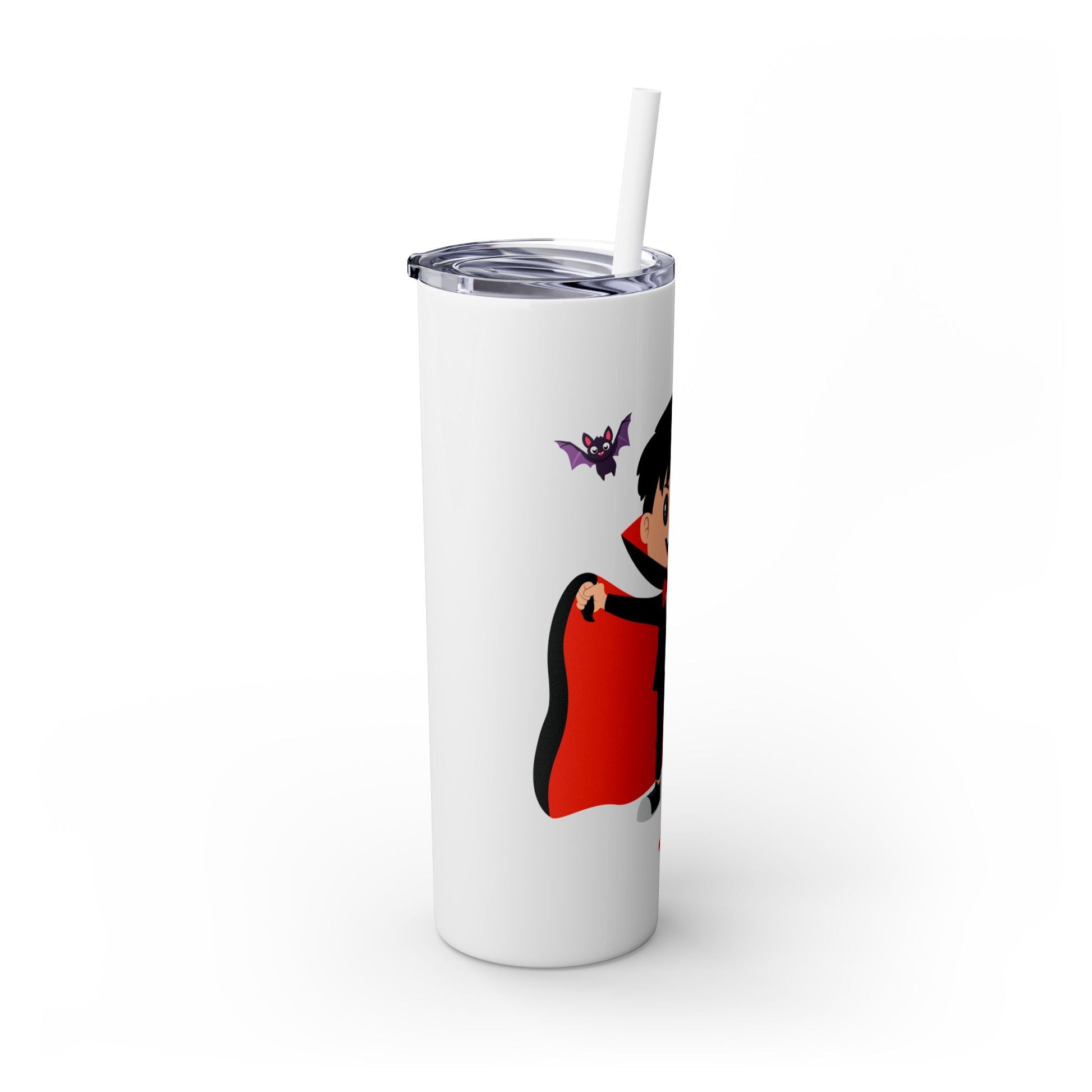 Kids Skinny Tumbler with Straw - Vampire Design - Anz AI