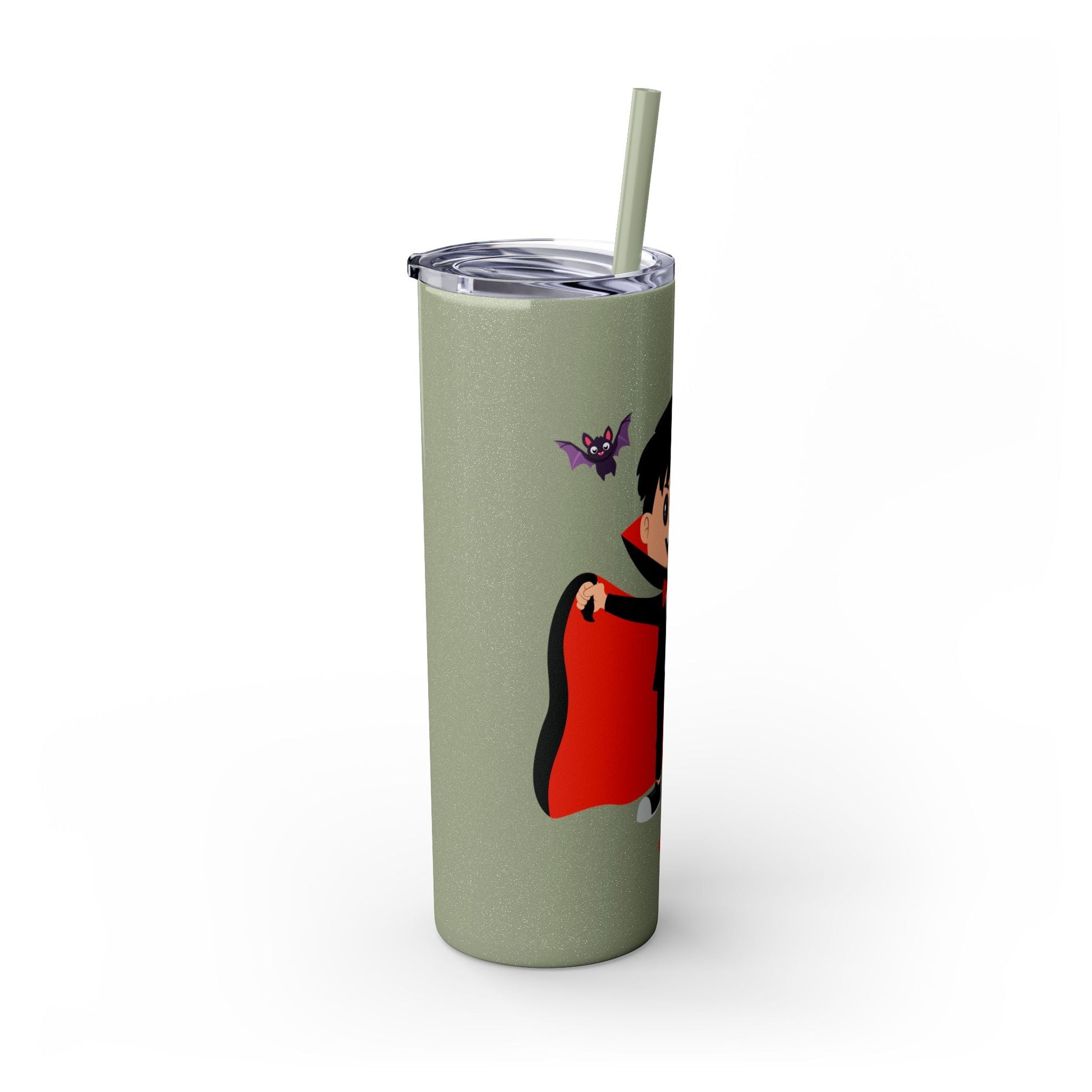 Kids Skinny Tumbler with Straw - Vampire Design - Anz AI