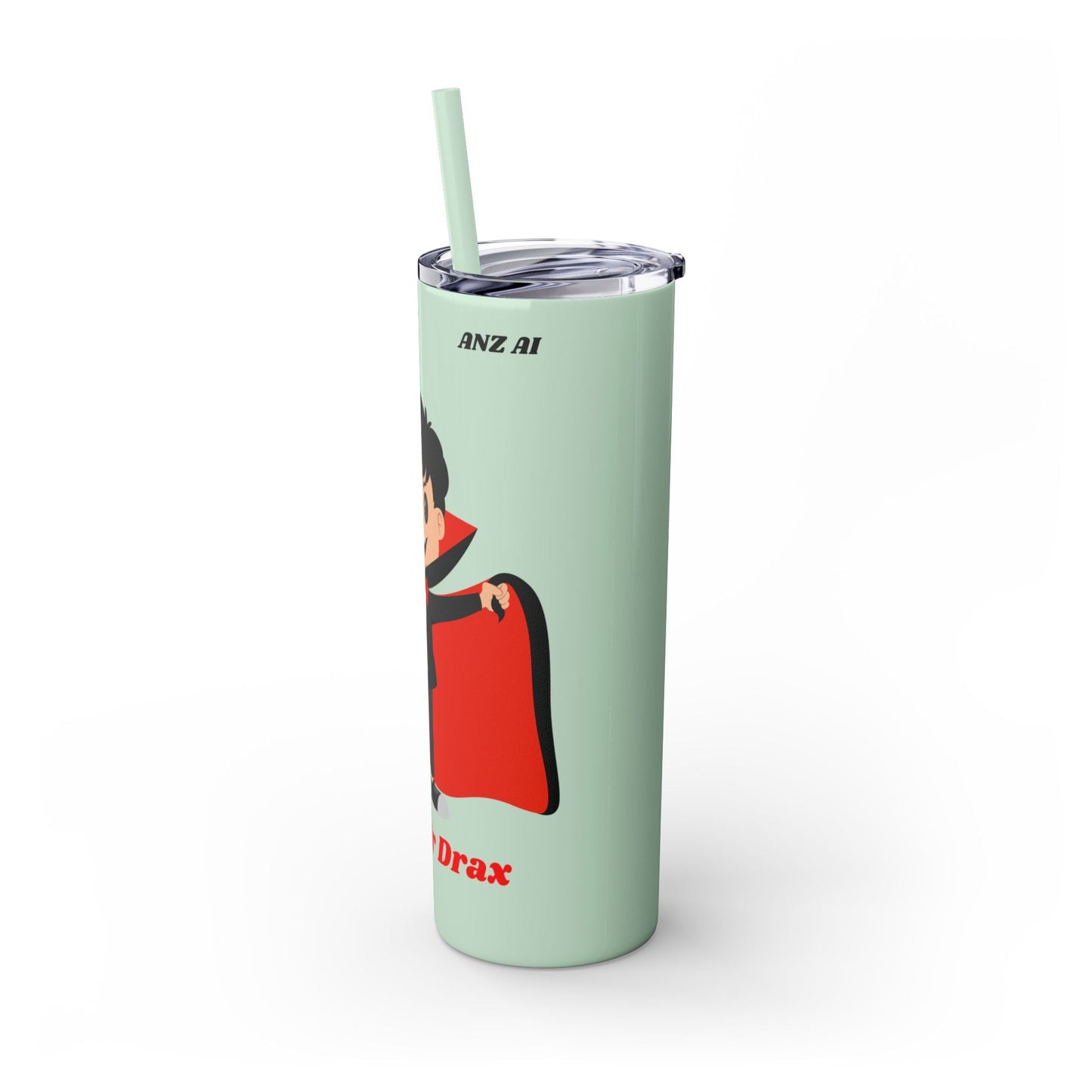 Kids Skinny Tumbler with Straw - Vampire Design - Anz AI
