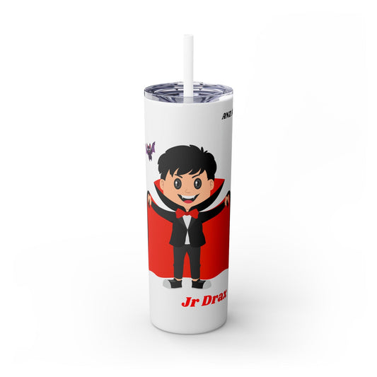 Kids Skinny Tumbler with Straw - Vampire Design - Anz AI