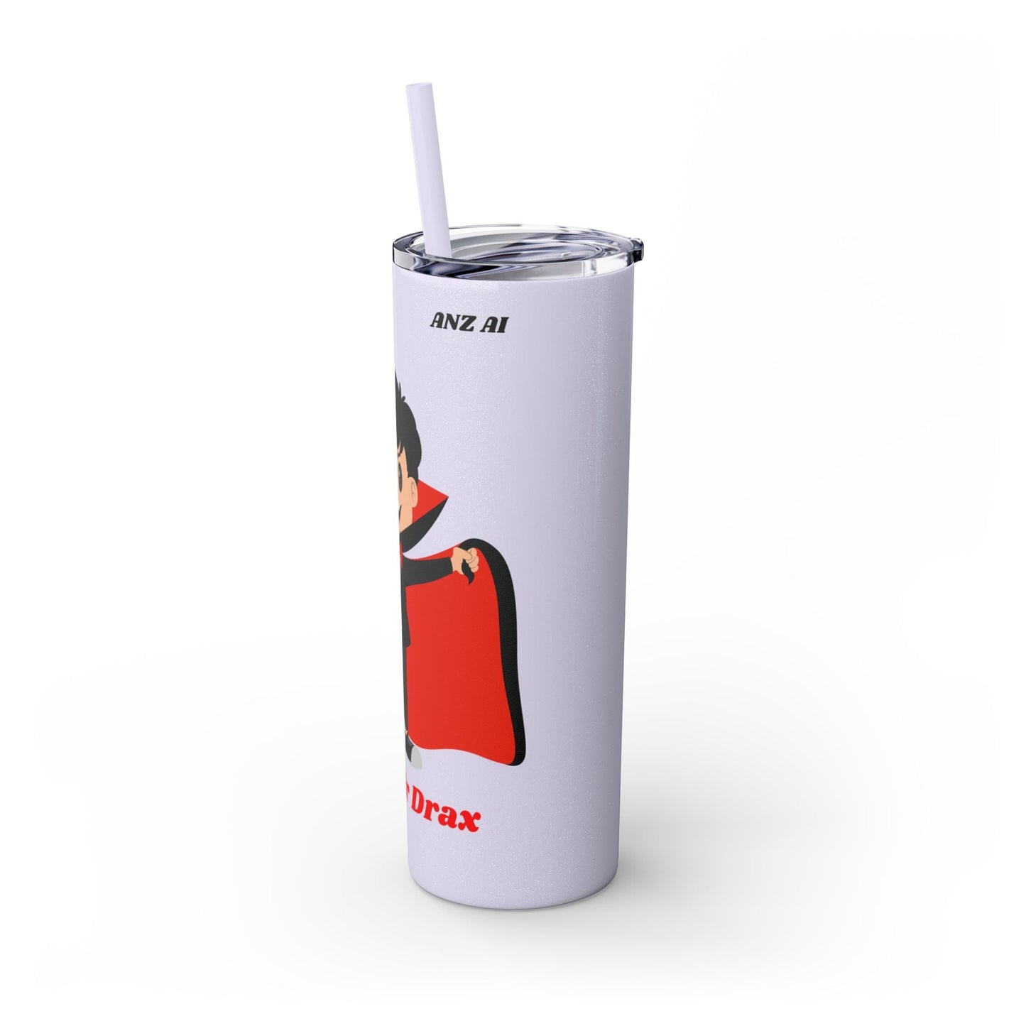 Kids Skinny Tumbler with Straw - Vampire Design - Anz AI