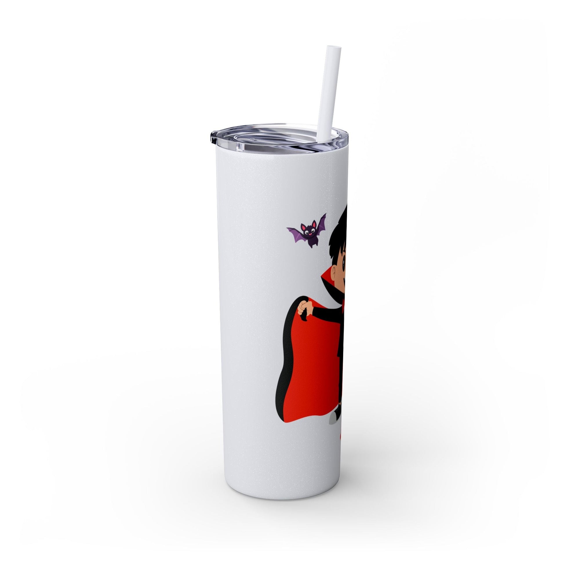 Kids Skinny Tumbler with Straw - Vampire Design - Anz AI