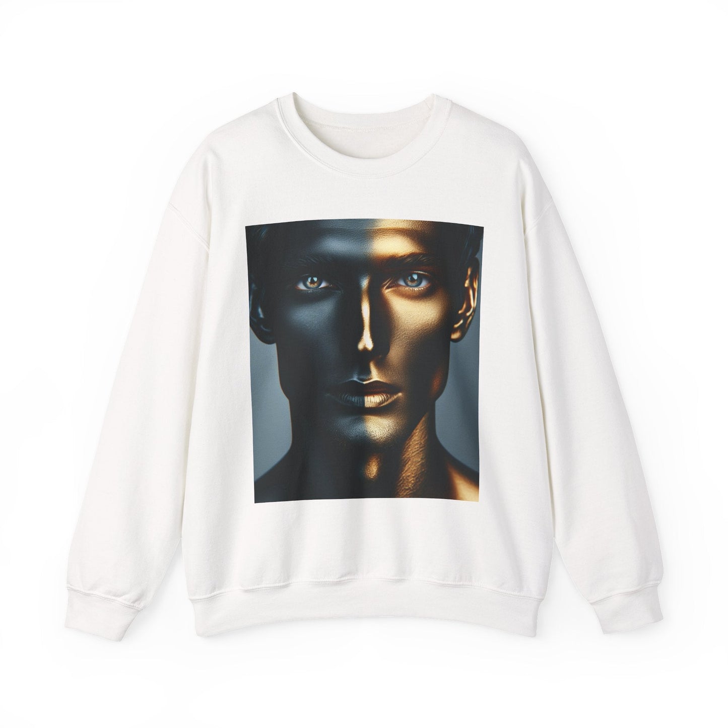 Stylish Gold Graphic Crewneck Sweatshirt, Unisex Sweater, Motivational Apparel, Cozy Gift, Trendy Fashion - Anz AI