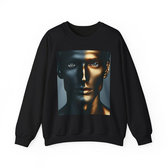 Stylish Gold Graphic Crewneck Sweatshirt, Unisex Sweater, Motivational Apparel, Cozy Gift, Trendy Fashion - Anz AI