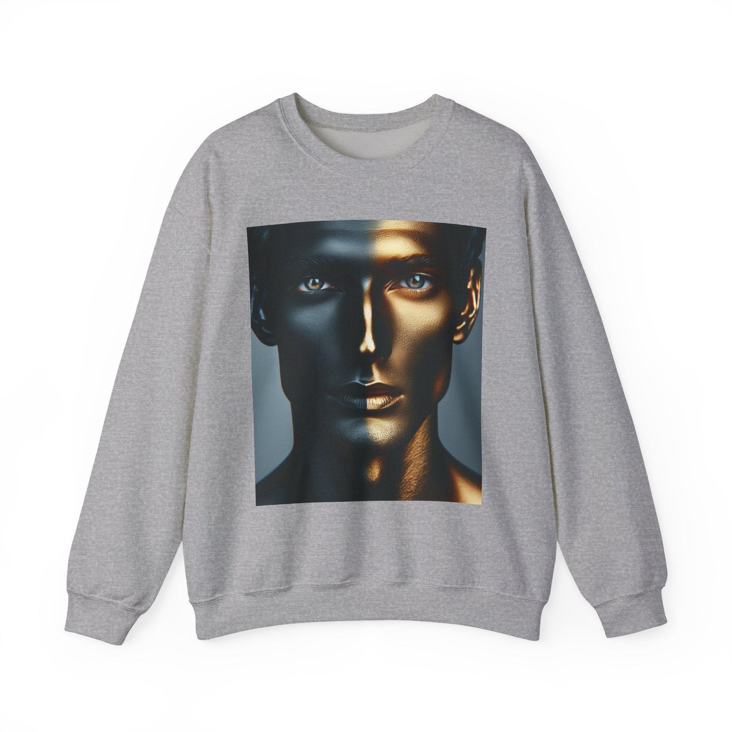 Stylish Gold Graphic Crewneck Sweatshirt, Unisex Sweater, Motivational Apparel, Cozy Gift, Trendy Fashion - Anz AI