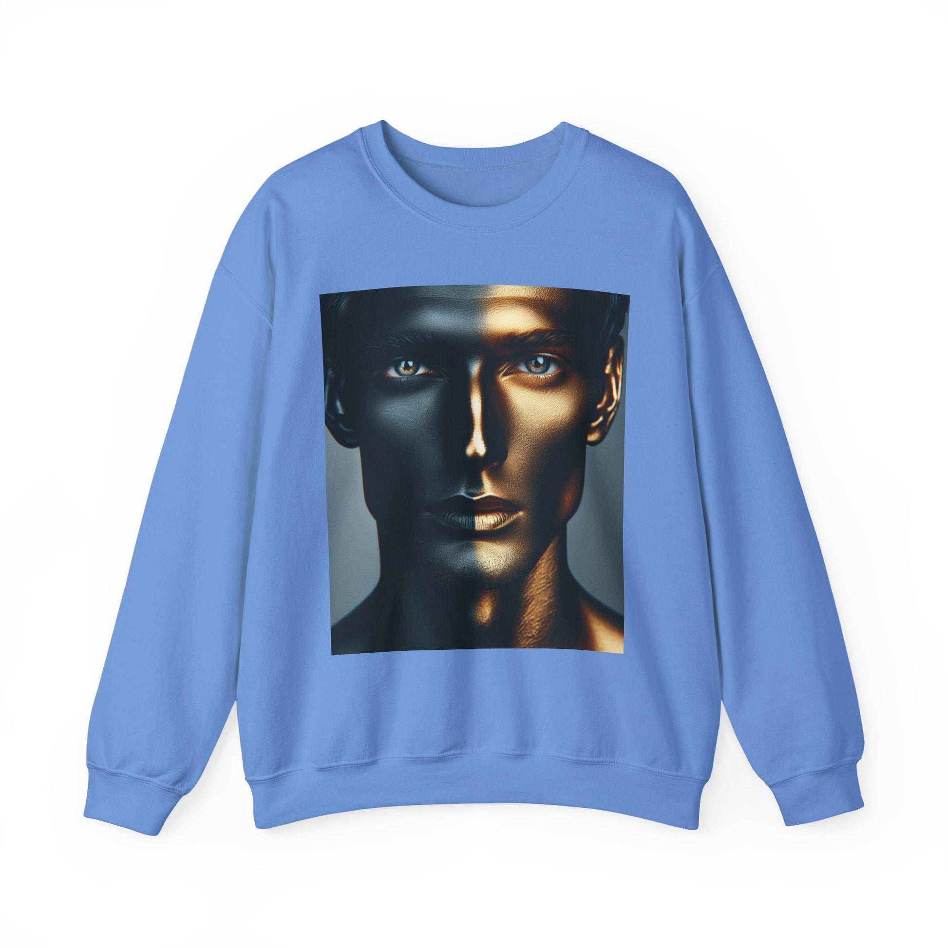 Stylish Gold Graphic Crewneck Sweatshirt, Unisex Sweater, Motivational Apparel, Cozy Gift, Trendy Fashion - Anz AI
