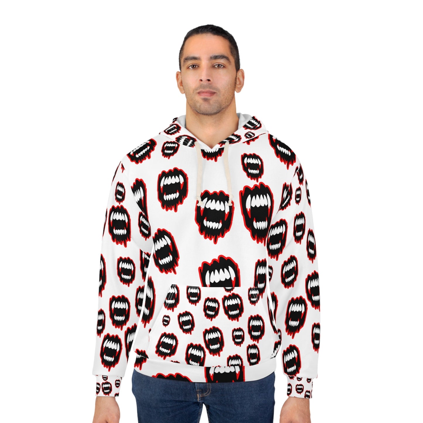 Unisex Pullover Hoodie with Bold Monster Faces - Comfortable, Stylish, and Fun - Anz AI