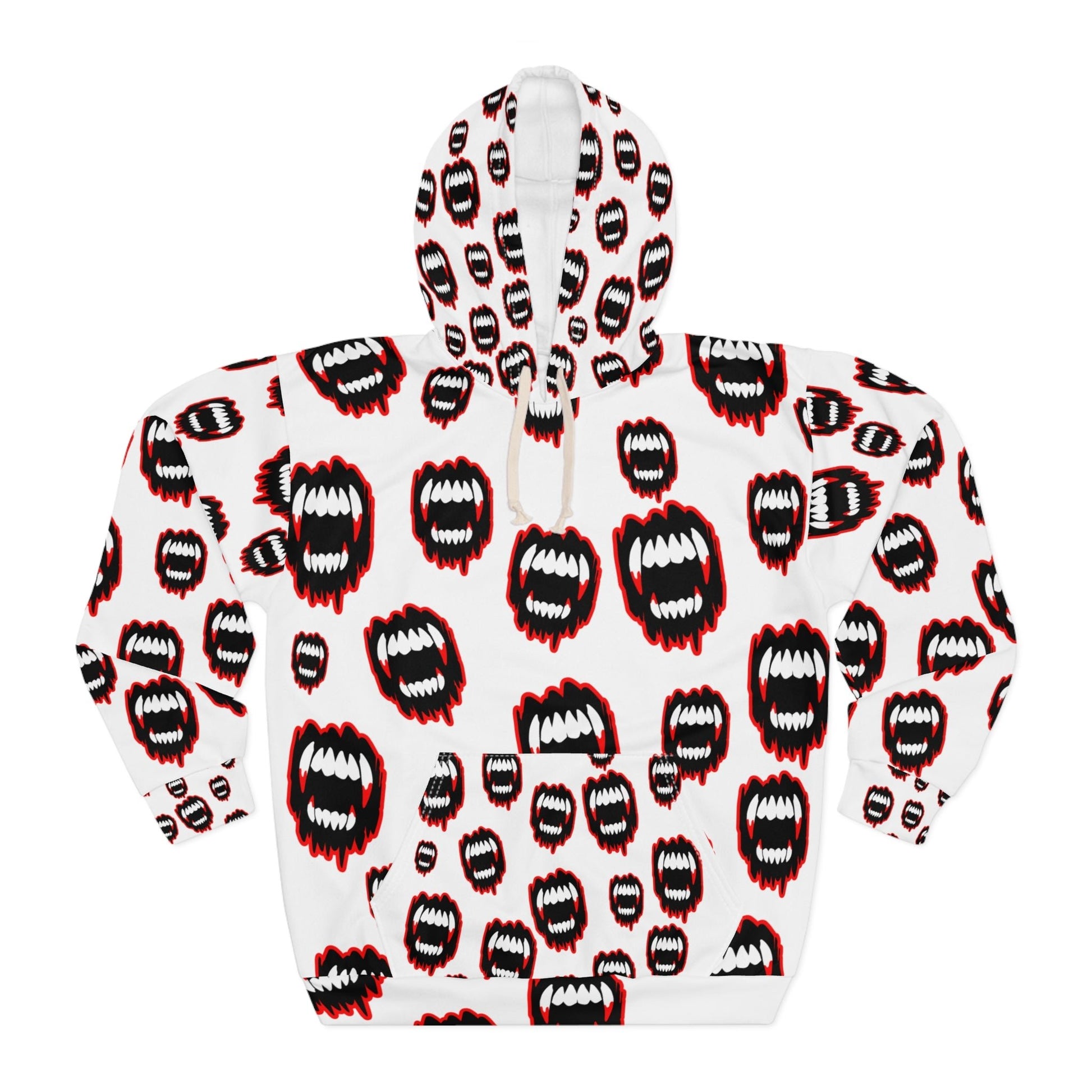 Unisex Pullover Hoodie with Bold Monster Faces - Comfortable, Stylish, and Fun - Anz AI